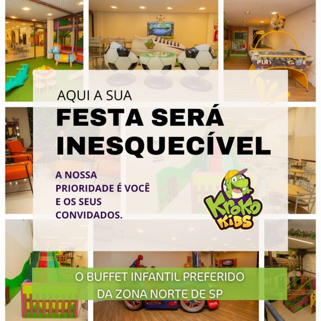 Espaço incrível, buffet delicioso, decoração impecável e um time que REALMENTE se importa com cada detalhe. ❤️🎉 No Kroko Kids, sua festa não é só um evento... é uma experiência que todos irão lembrar para sempre! 👉 Clica no WhatsApp agora e reserve sua data! Não fique de fora! 📲 WhatsApp: (11) 97574-2301